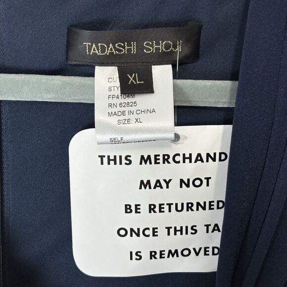 NWT Tadashi Shoji Twist-Drape Dress Long Sleeve Knot Front Sz XL Flattering MOB - Picture 9 of 12